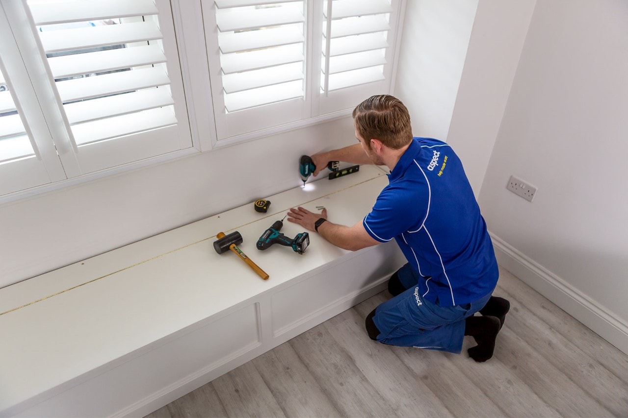 Aspect carpenters - fitting custom built window seat
