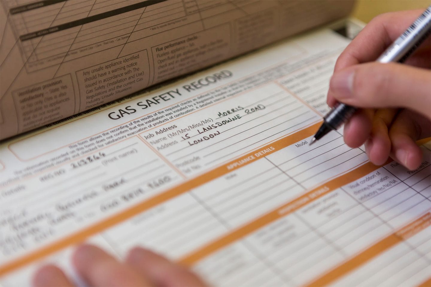 Gas safety certificate